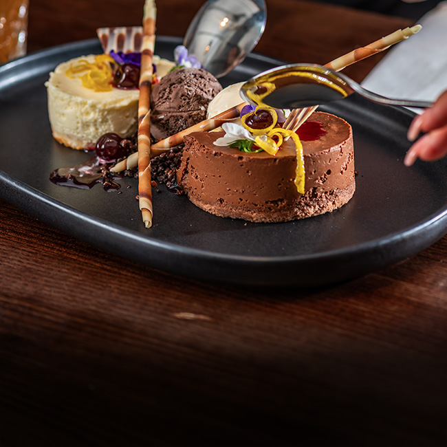 Dessert menu at The Blue Anchor