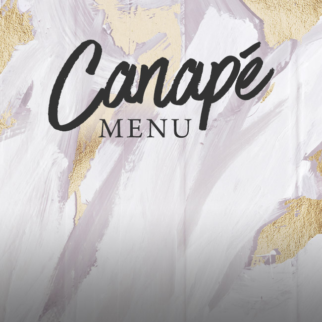 Canapé menu at The Blue Anchor
