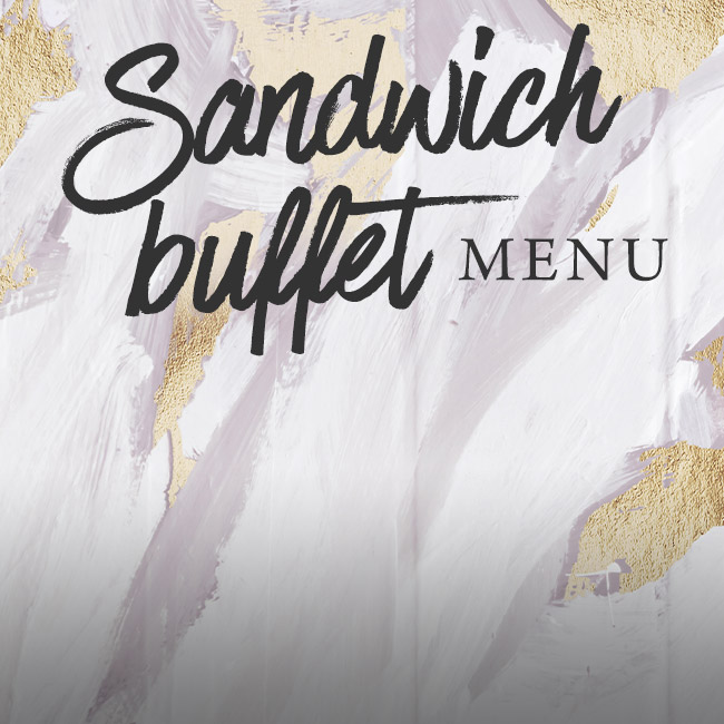 Sandwich buffet menu at The Blue Anchor