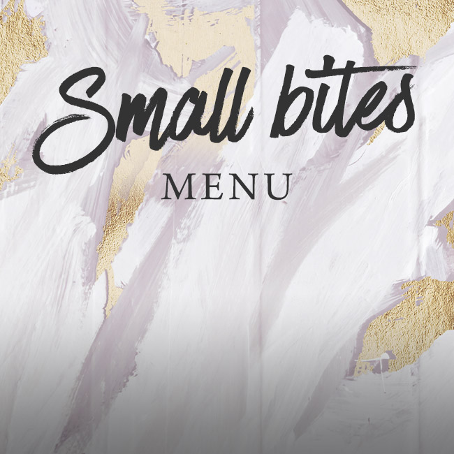 Small Bites menu at The Blue Anchor 